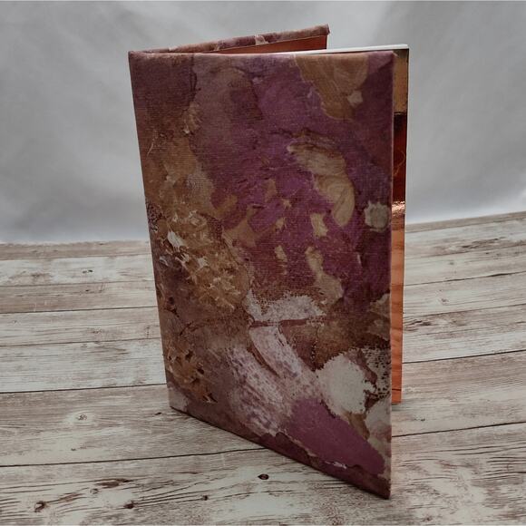 Purple Fabric Cover Journal, Upcycled Journal, Rebound Book Notebook - Picture 7 of 10